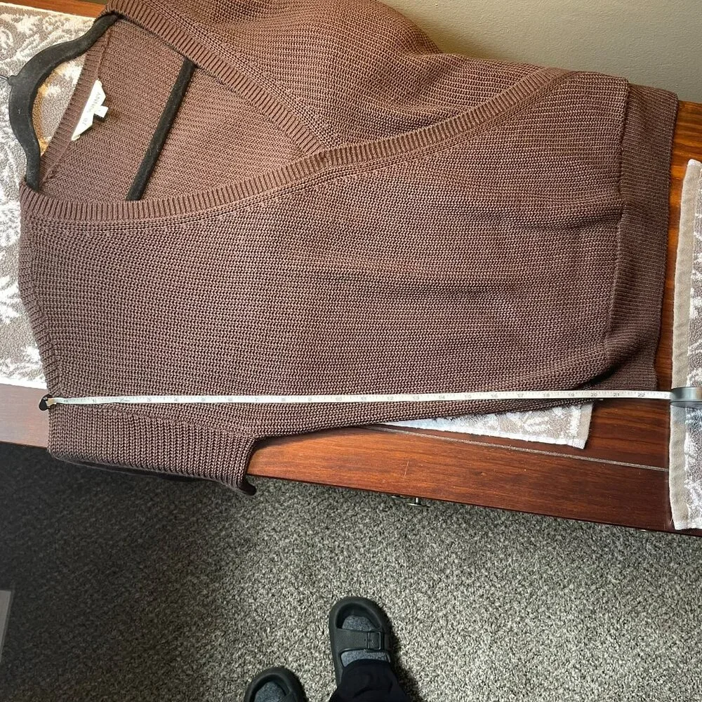 NWOT Women's Wrap Sweater Chocolate-Large - Picture 13 of 14